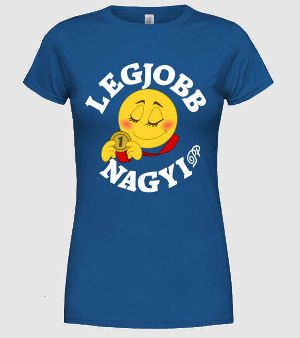 Legjobb Nagyi minta királykék pólón