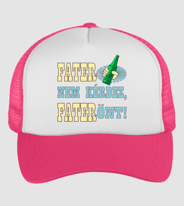 Fater Önt minta neonpink pólón