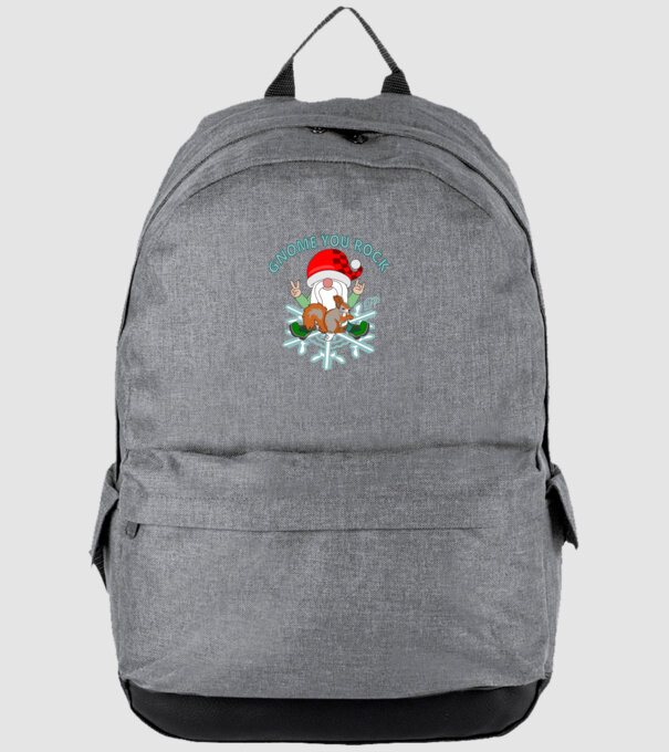 Gnome You Rock minta szürke pólón