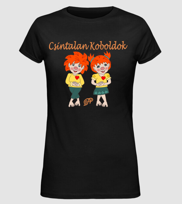 Csintalan Koboldok minta fekete pólón