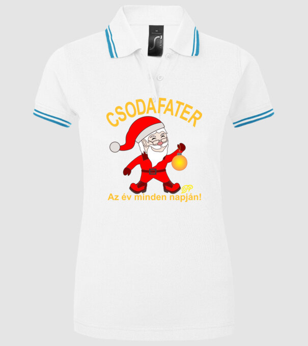 Csodafater Manó minta fehér pólón