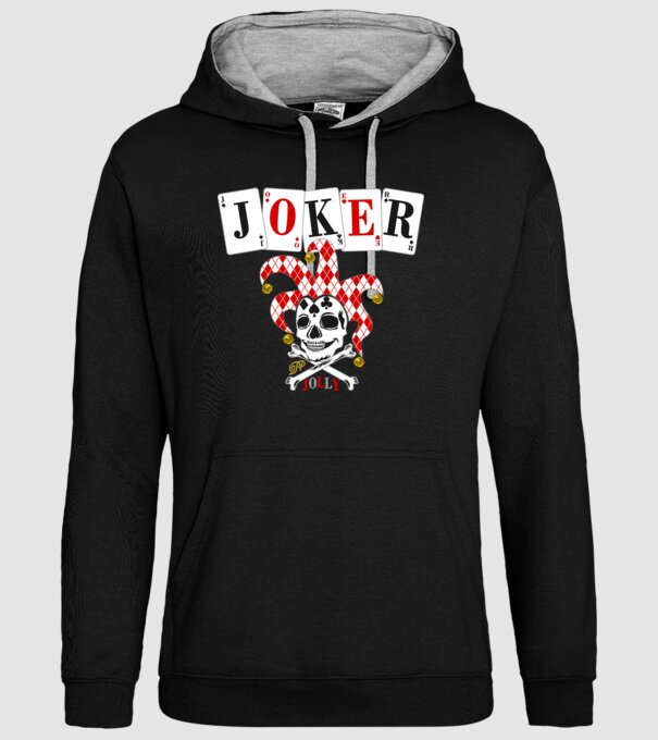 Jolly Joker Kártyás minta fekete pólón