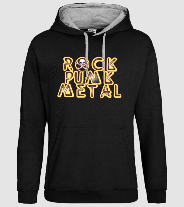Rock Punk Metal minta fekete pólón