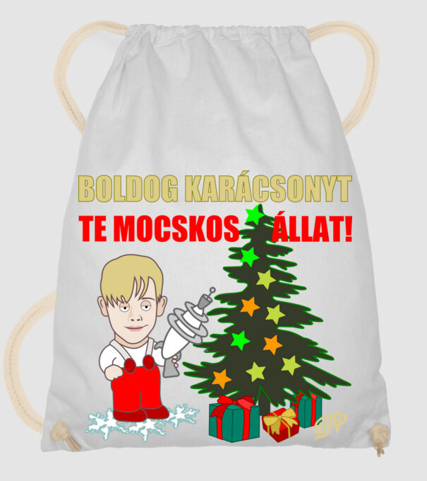 Kevin Köszöntője minta fehér pólón