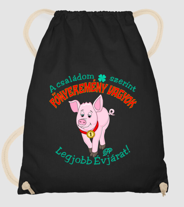 Főnyeremény családom szerint minta fekete pólón