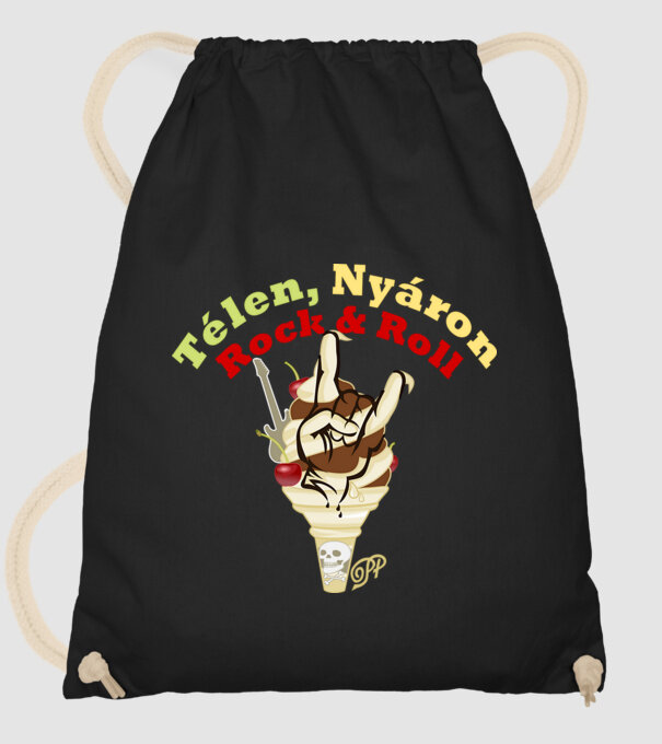 Rocker Fagyi minta fekete pólón