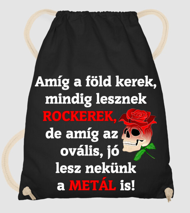 Rocker Metál minta fekete pólón