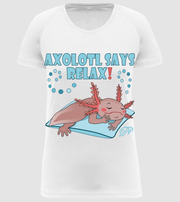 Says Relax Axolotl minta fehér pólón