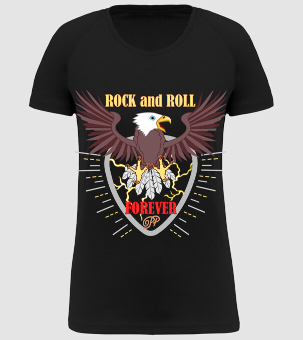 Rock and Roll Sas minta fekete pólón