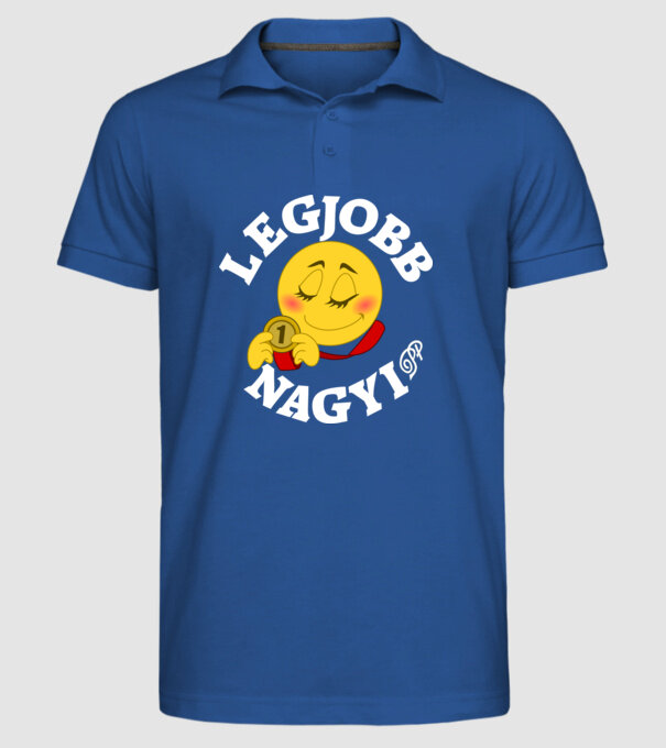 Legjobb Nagyi minta királykék pólón