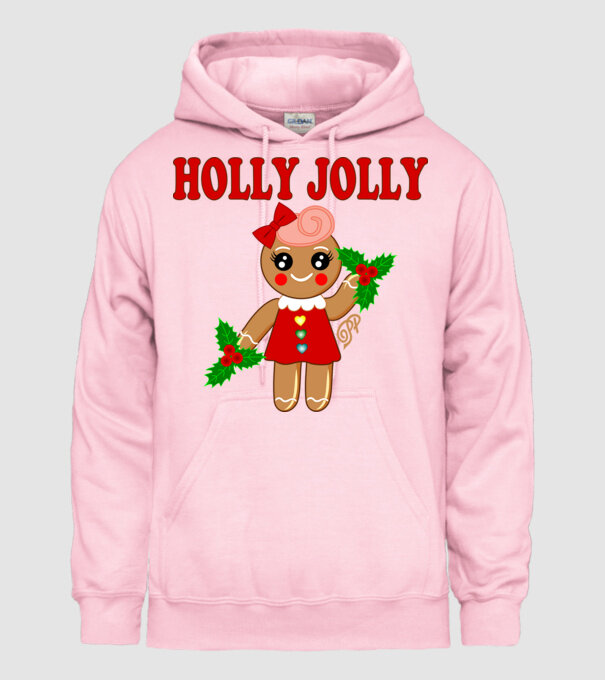 Holly Jolly Ginger minta világos rózsaszín pólón