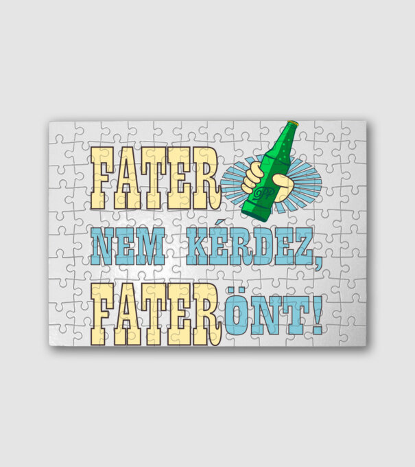 Fater Önt minta fehér pólón