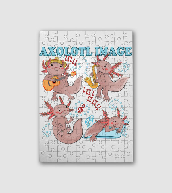 Axolotl Imázs minta fehér pólón