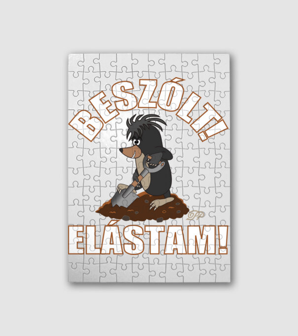 Beszólt Elástam Retró minta fehér pólón