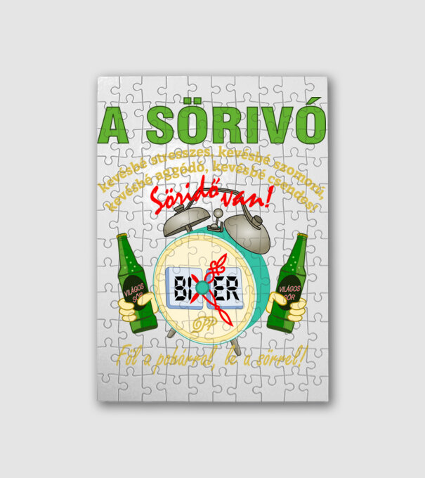 Sörivó és a Söridő minta fehér pólón