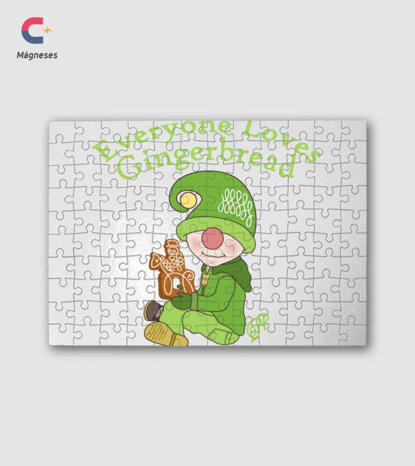 Everyone Loves Gingerbread minta fehér pólón