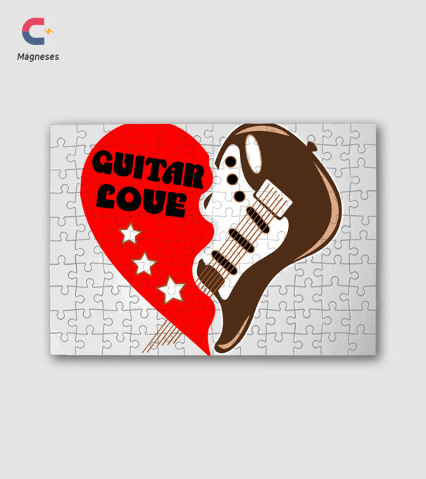Guitar Love minta fehér pólón