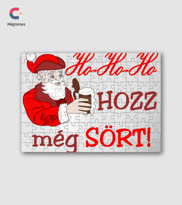 Mikulás Söre minta fehér pólón