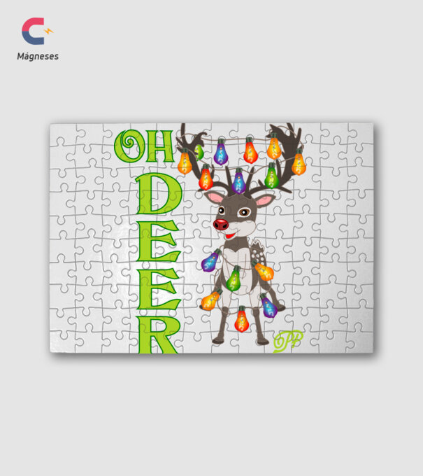 Oh Deer minta fehér pólón