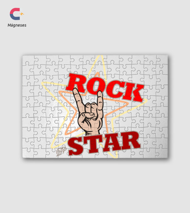 Rock Sztár minta fehér pólón