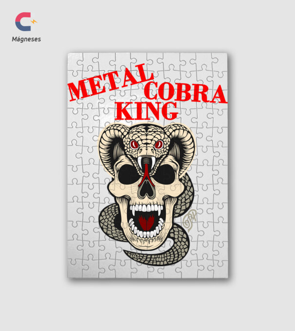 Metal Cobra King minta fehér pólón