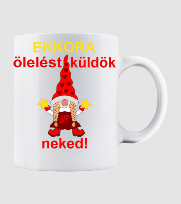 Manóölelés minta fehér pólón