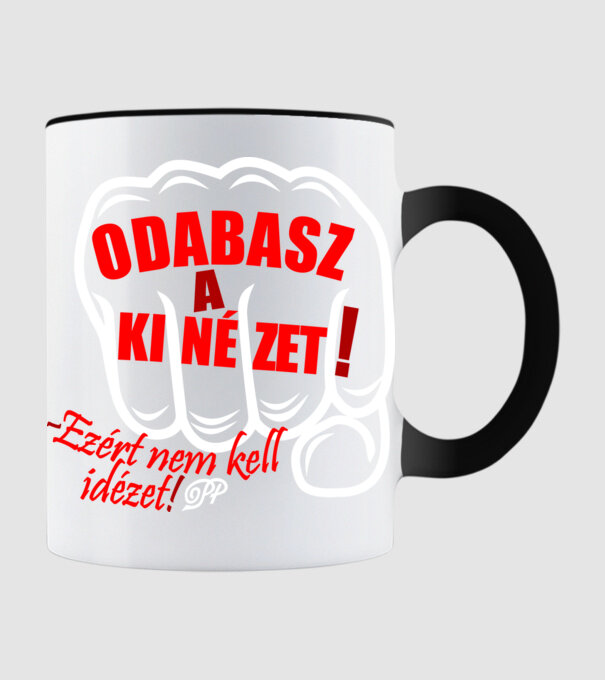 Ütős Kinézet minta fekete pólón