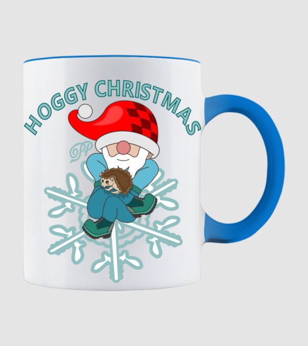 Gnome Hoggy Christmas minta világoskék pólón