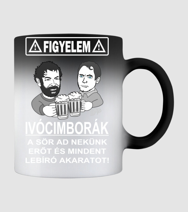 Figyelem Ivócimborák Bud Spencer minta fekete pólón