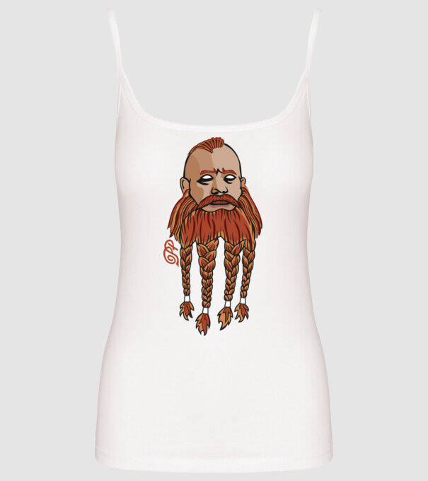 Villásszakállú Viking minta fehér pólón