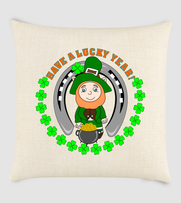 Leprechaun Lucky Year minta homokszín pólón