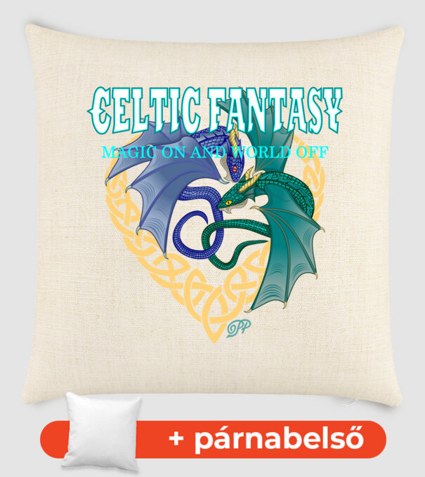 Celtic Dragon Fantasy minta homokszín pólón