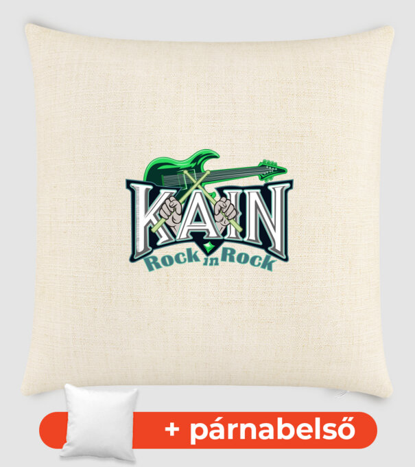 Kain Két hangszeres Zöld minta homokszín pólón
