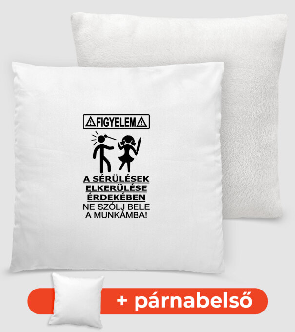 Figyelem Sodrófa B minta fehér pólón