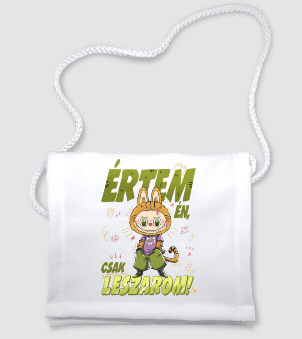 Értem én, csak leszarom Labubu minta fehér pólón