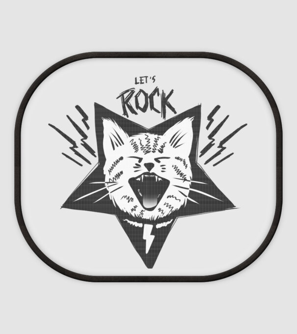 Let's Rock minta fehér pólón