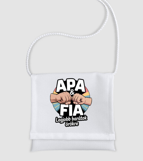 Apa és fia minta fehér pólón