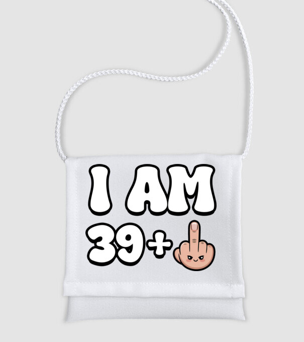 I am 39+1 minta fehér pólón