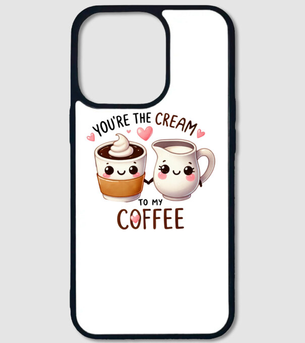 You are the cream to my coffee minta fehér pólón
