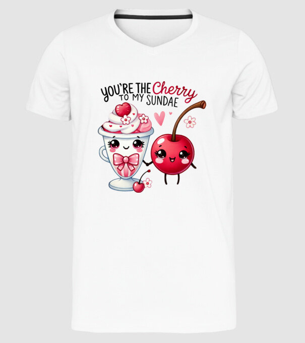 You are the cherry to my sundae minta fehér pólón