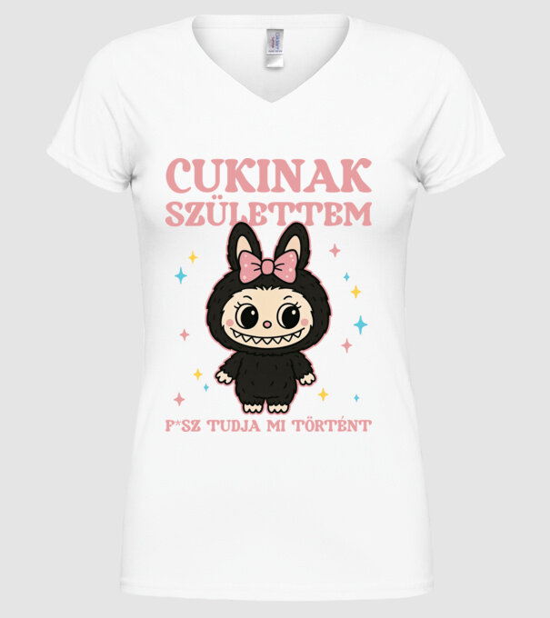 Cukinak születtem, fasz tudja mi történt minta fehér pólón