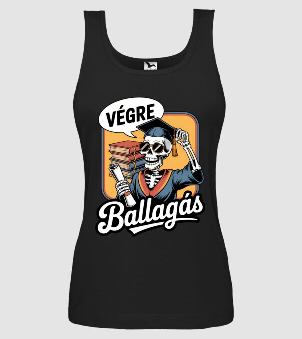 Végre ballagás minta fekete pólón