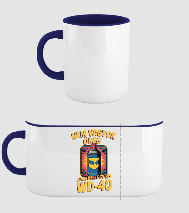 Nem vagyok öreg, csak kell egy kis WD-40 minta sötétkék pólón