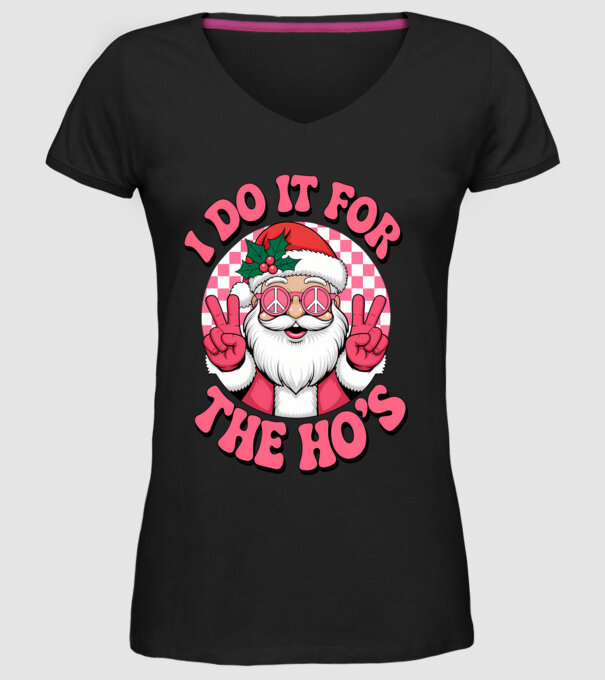 I do it for the HO's minta fekete pólón