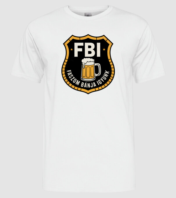 FBI legénybúcsú 1 minta fehér pólón