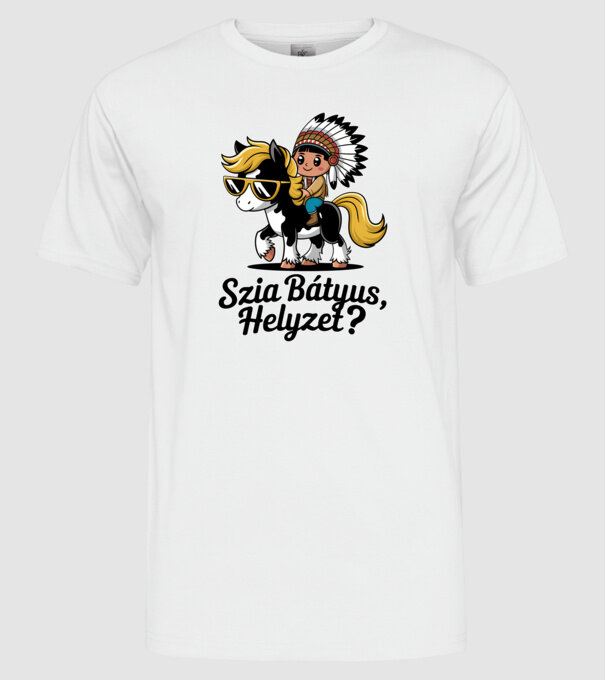 Szia Bátyus, helyzet? - Yakkari minta fehér pólón