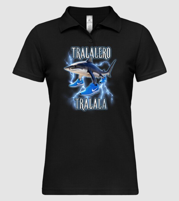 Tralalero Tralala minta fekete pólón