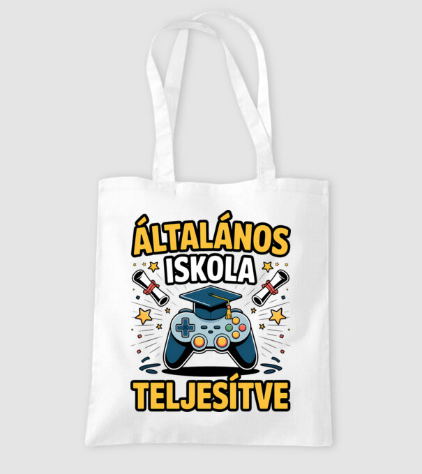 Általános iskola teljesítve minta fehér pólón