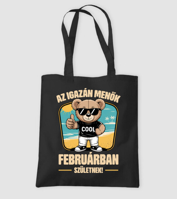 Az igazán menők februárban születnek! minta fekete pólón