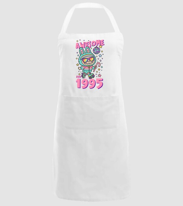 Awesome since 1995 Labubu - 30 éves születésnapra minta fehér pólón